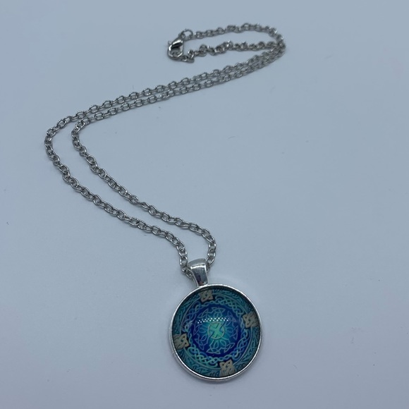 Jewelry - New Celtic Eye of the word blue cabochon necklace